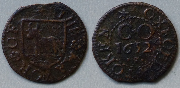 Oxford, city issue 1652 farthing N3668